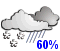 Possibilit� d'averses de pluie ou de neige (60%)